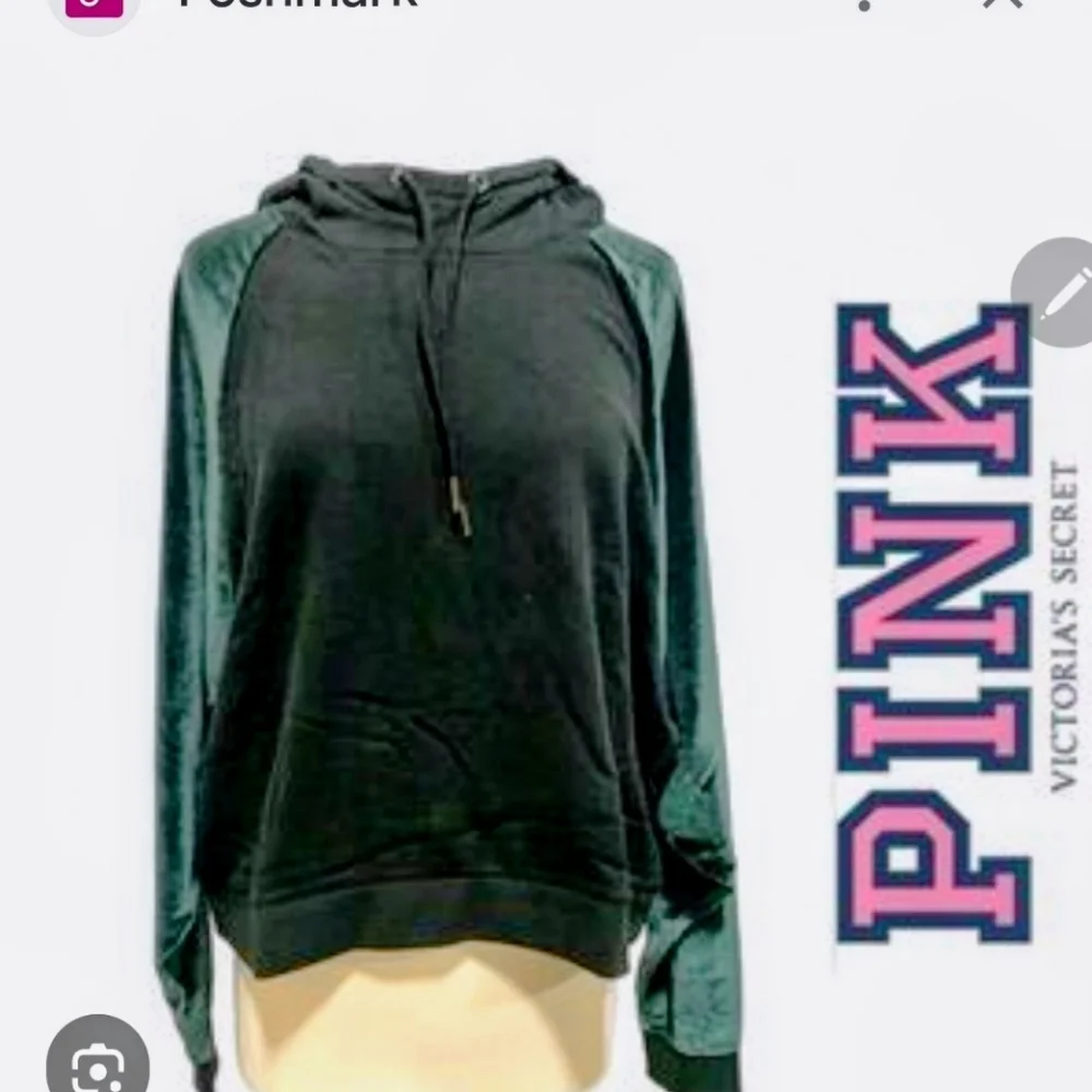 Victoria's Secret Black Velvet Hoodie - Picture 2 of 9